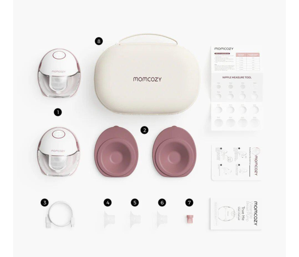 MOMCOZY Laktator podwójny bez użycia rąk  M9 Podwójny (Czerwony) - 1361055 - zdjęcie 5